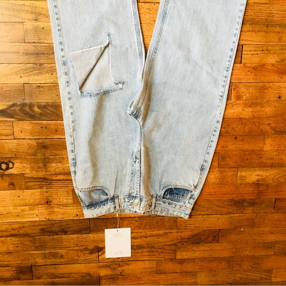 ROKH Blue Distressed Jeans Women’s Size 40 US 8 Regular - Picture 11 of 16